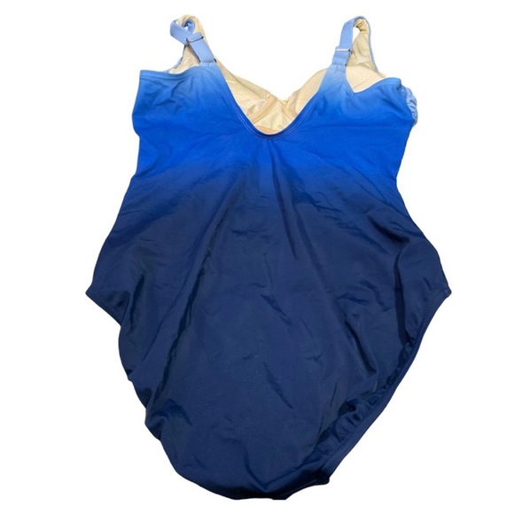 Miraclesuit x Talbots FIRM HOLD blue One Piece Size 10 Blue Ombre Tummy Control - Picture 5 of 9